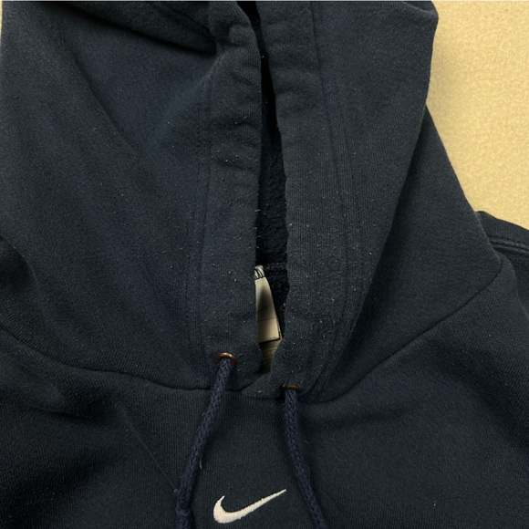 Vintage Nike Hoodie Mens 3XL Blue Mini Center Swoosh Sweatshirt 90s Travis Scott - Picture 5 of 10